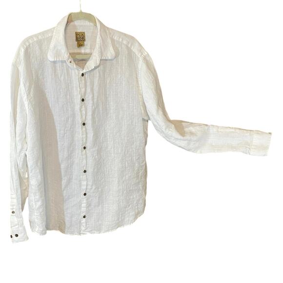 Jos. A. Bank Other - Jos A Bank 100% Linen Button Up Shirt White Long Sleeve Men’s XL resort casual